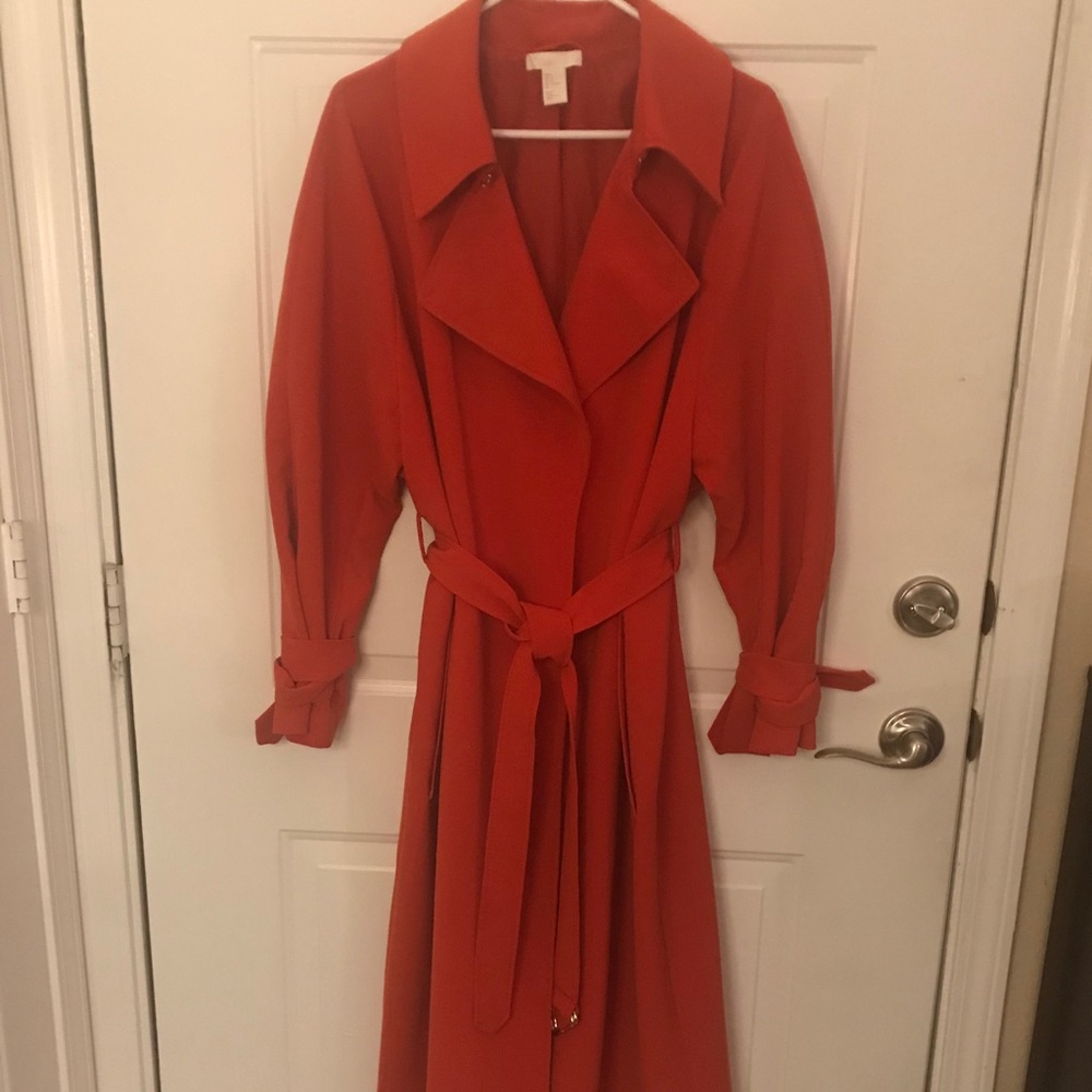 H&M TRENCH COAT—Burnt Orange